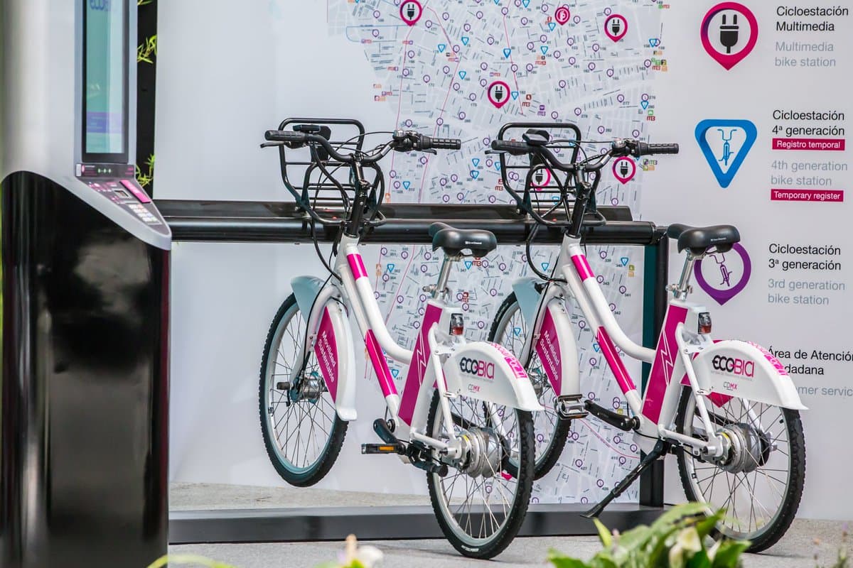 Bicicleta eléctrica de Ecobici en operación en la Ciudad de México